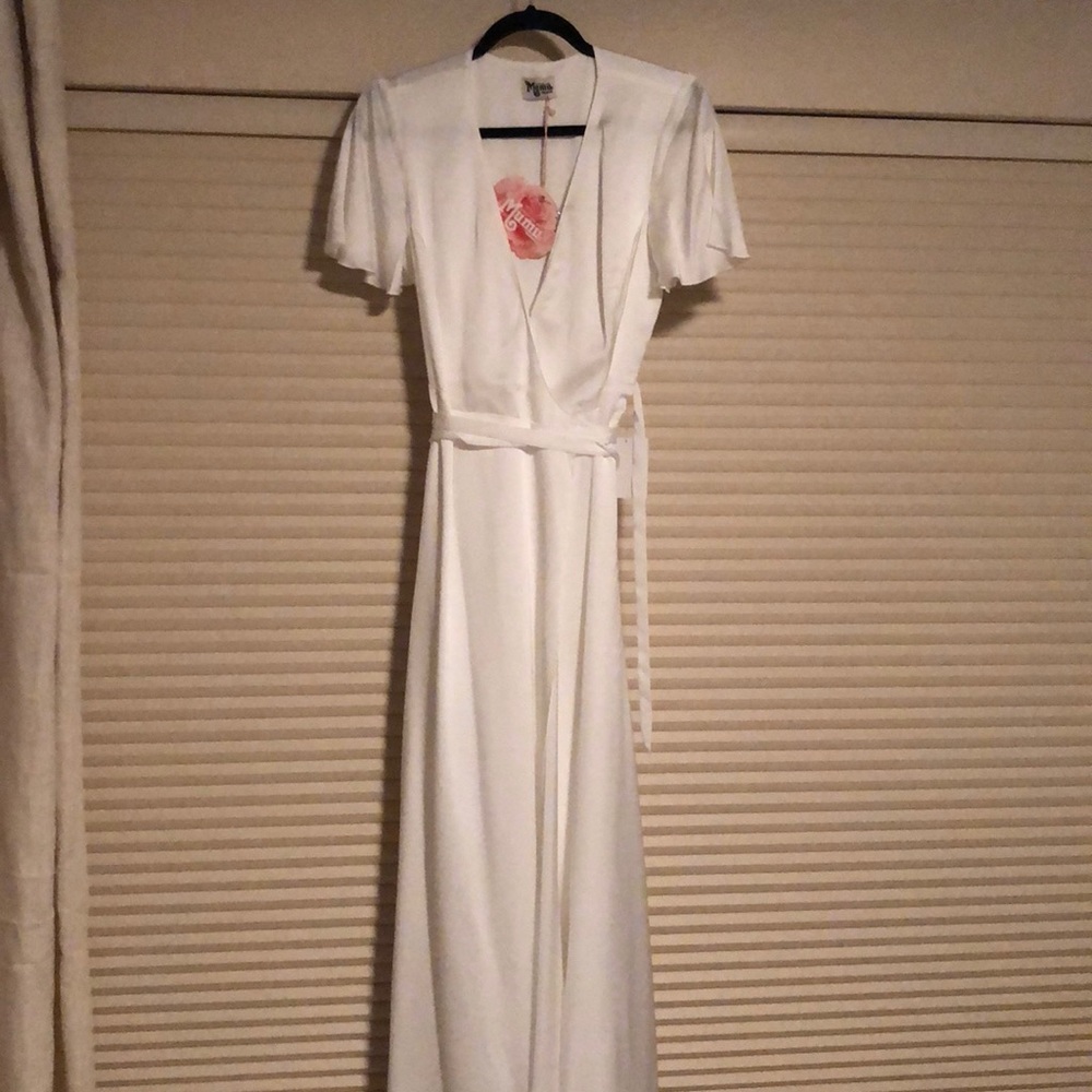 Satin Wrap Dress